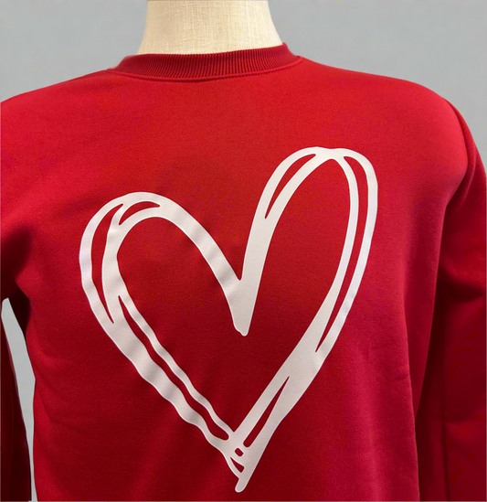 Red heart sweatshirt