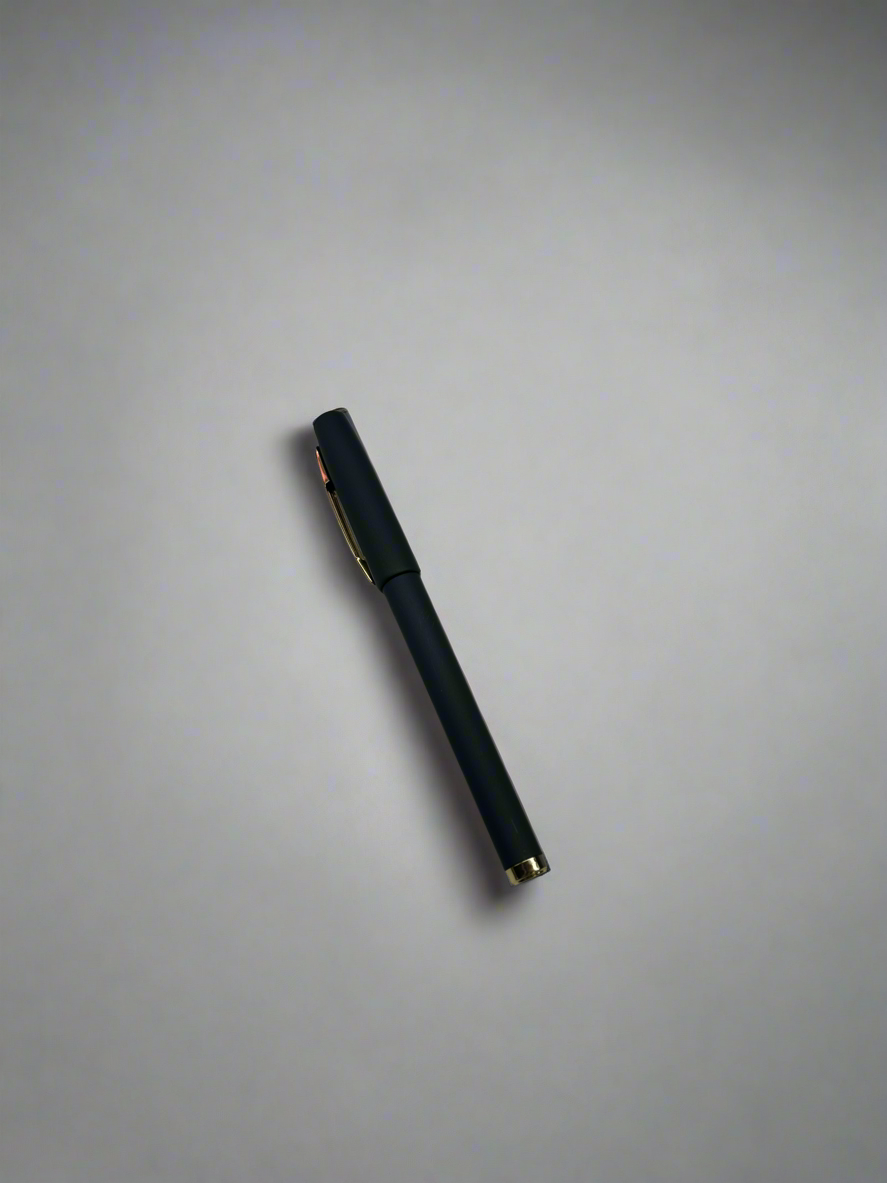 Black pen gold tip