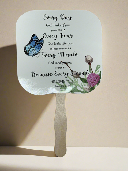 Scripture hand fans
