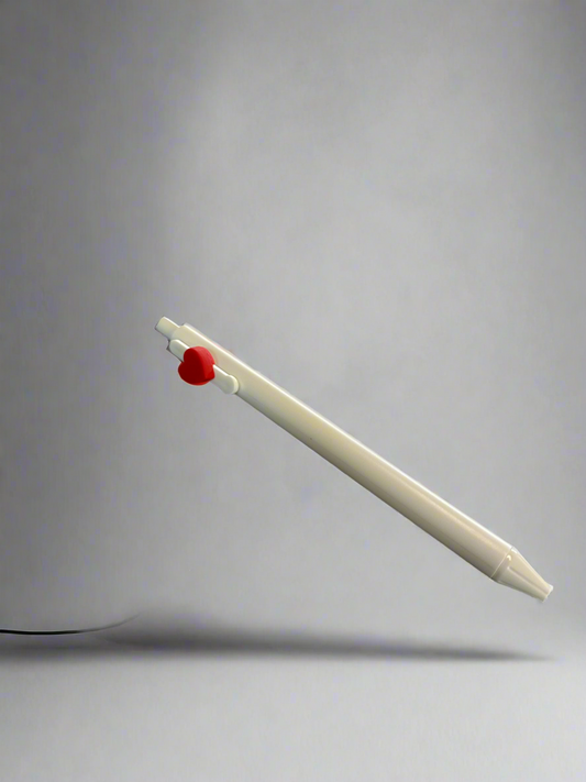 White heart pen