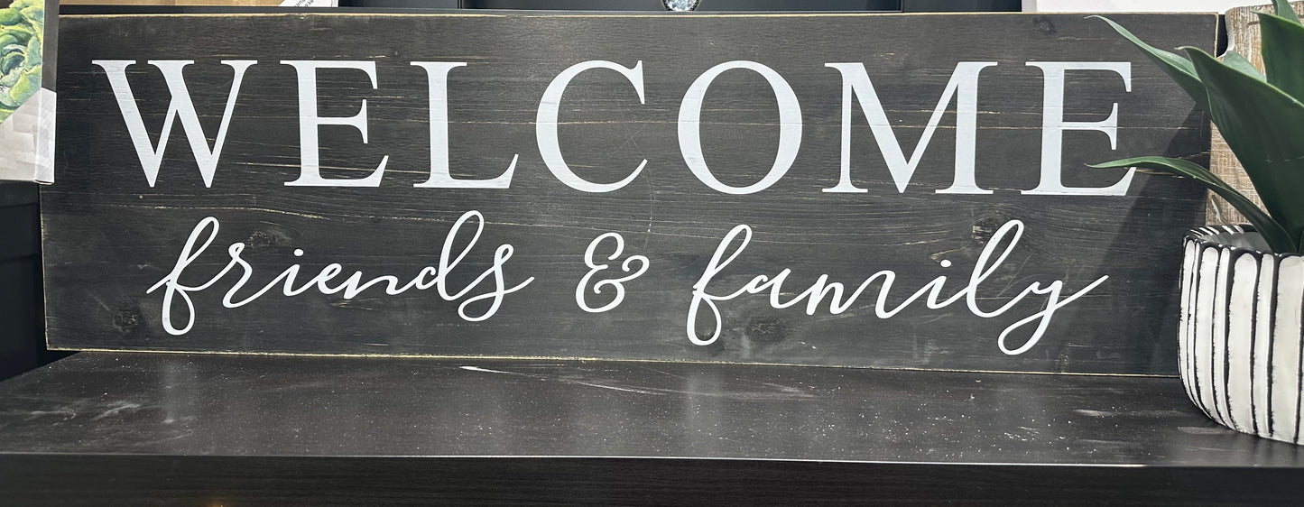 Welcome friends and family wall decor