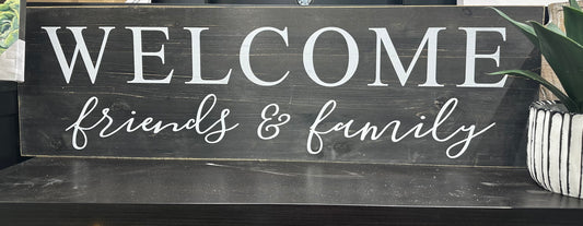 Welcome friends and family wall decor
