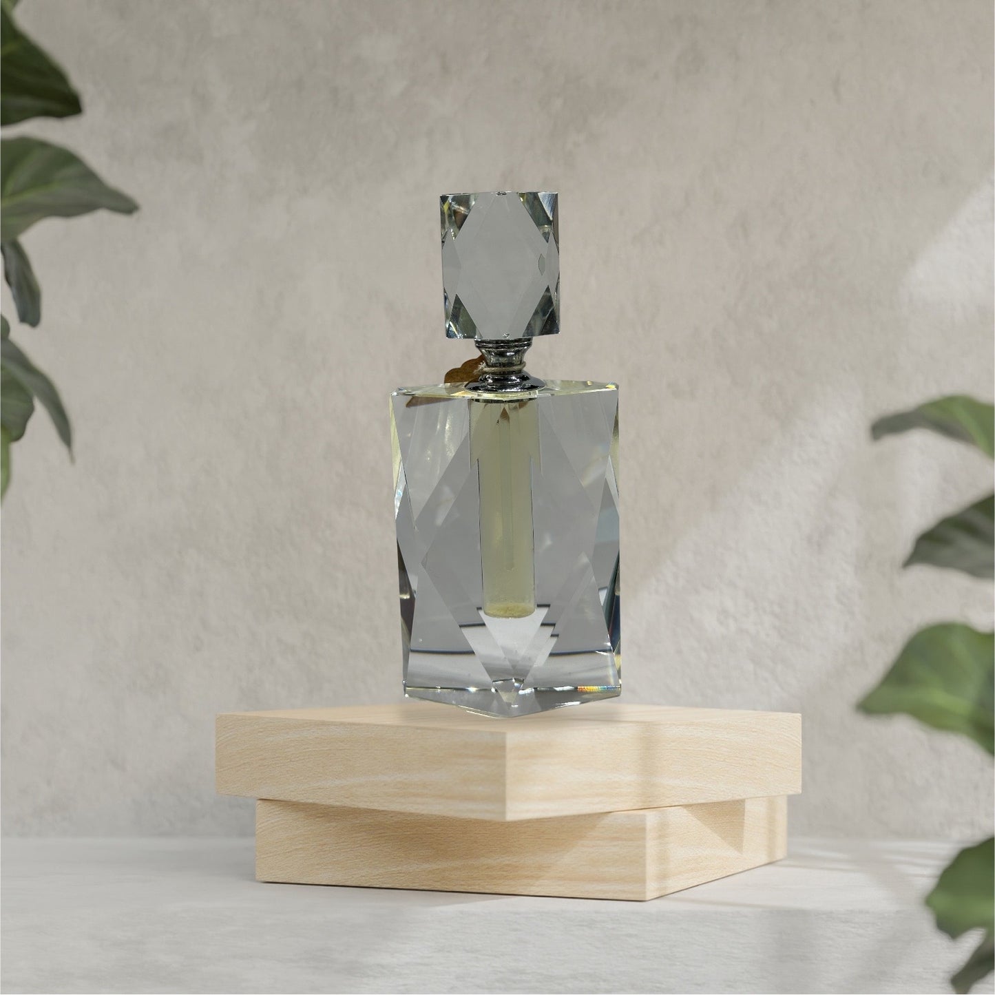 Large crystal healing oil square top