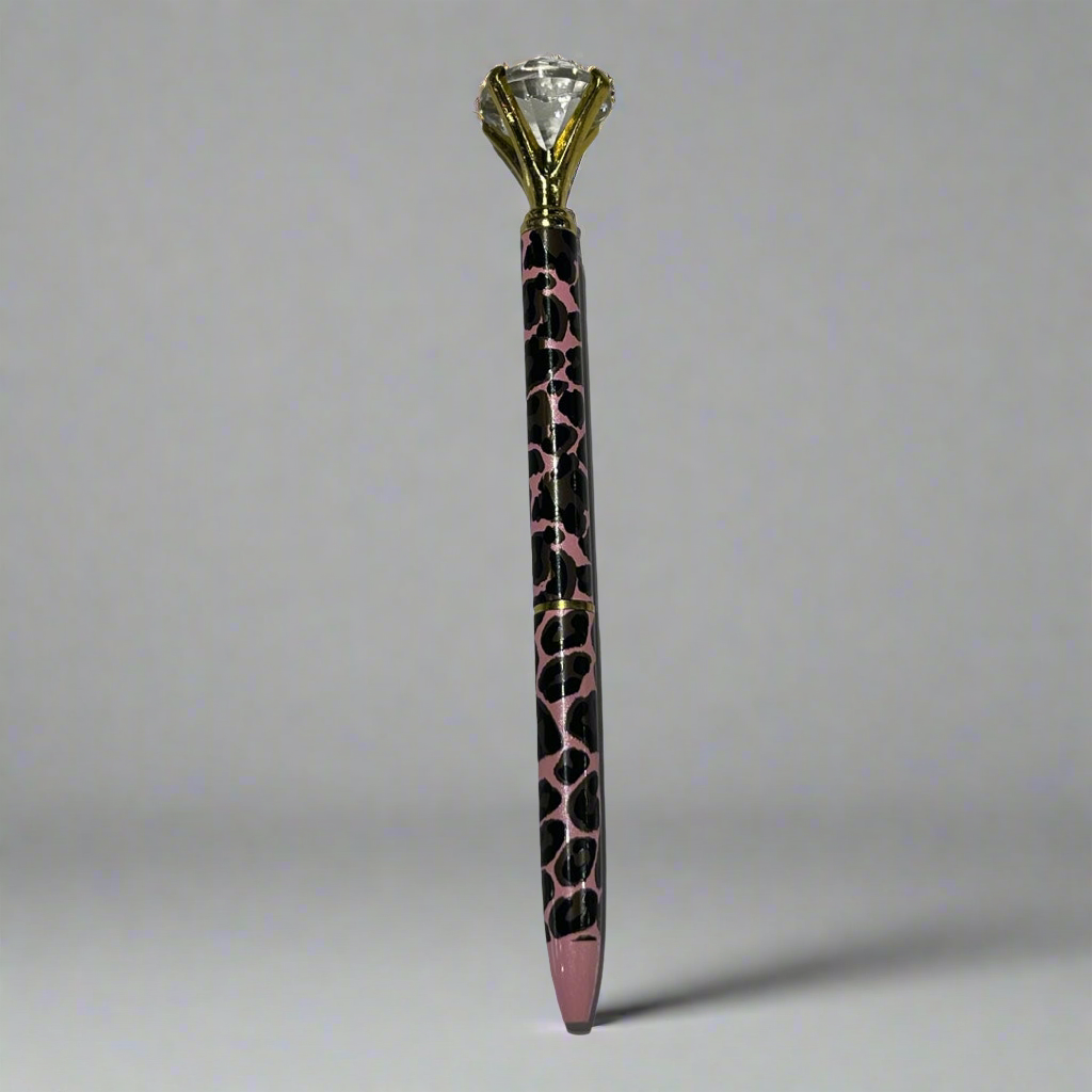 Cheetah print multi color pen