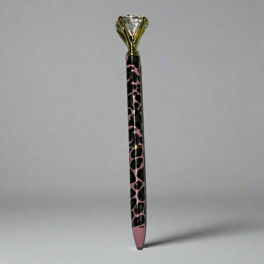 Cheetah print multi color pen