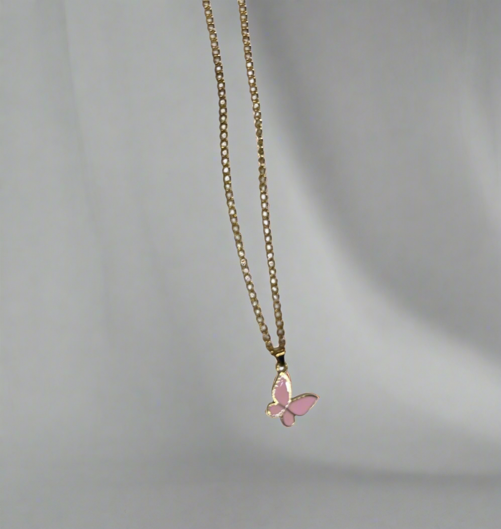 Color Butterfly Necklace