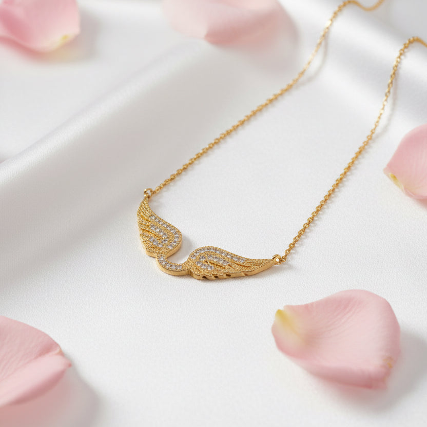 Necklace: Angel Diamond Wings