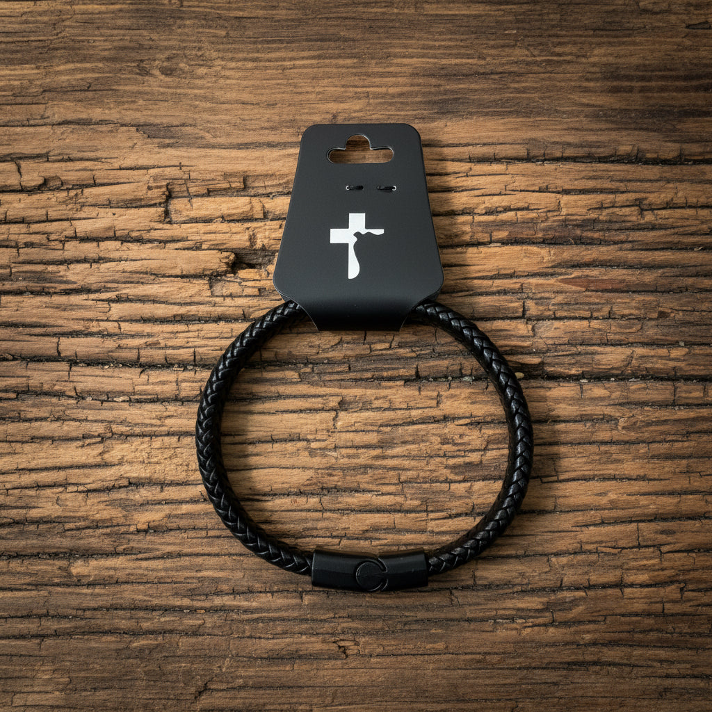 Bracelet: Men’s Braided Leather