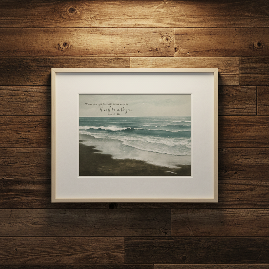Wall Art: When You Go Through Deep Waters I Will Be with You -Isaiah 43:2