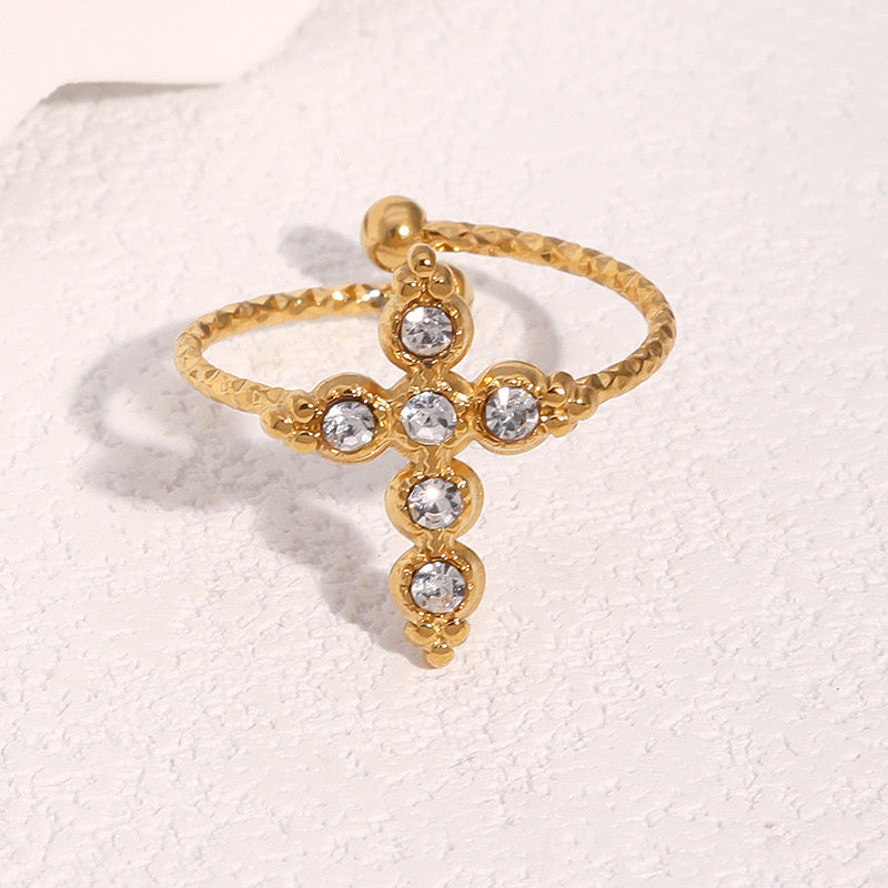 Ring: Gold Cross