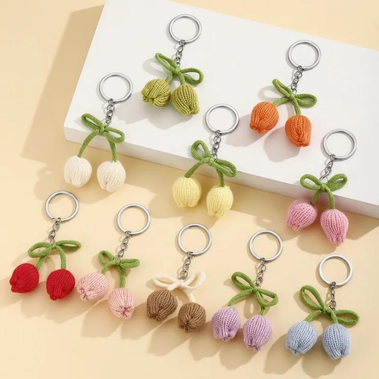 Keychain: Tulip Bouquet pendant