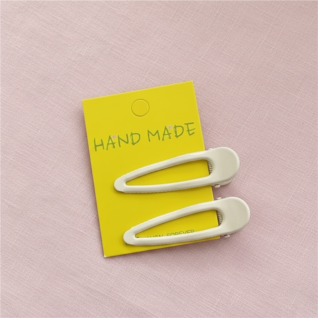 Hair clip: Metal water drop pastel clips