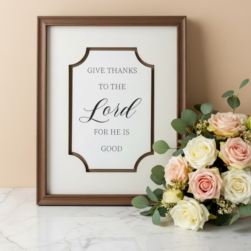 Wall Art ~ "Give thanks to the Lord for he is good"