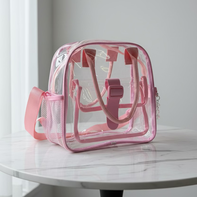BIBLE BAG: "Clear with Colored Trim"