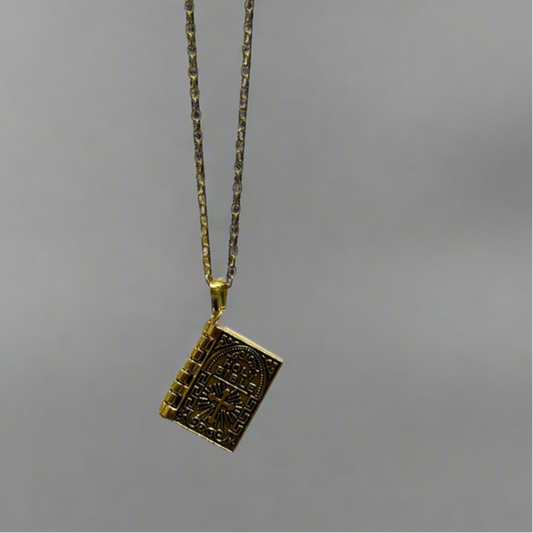 Gold Men’s Bible Necklace