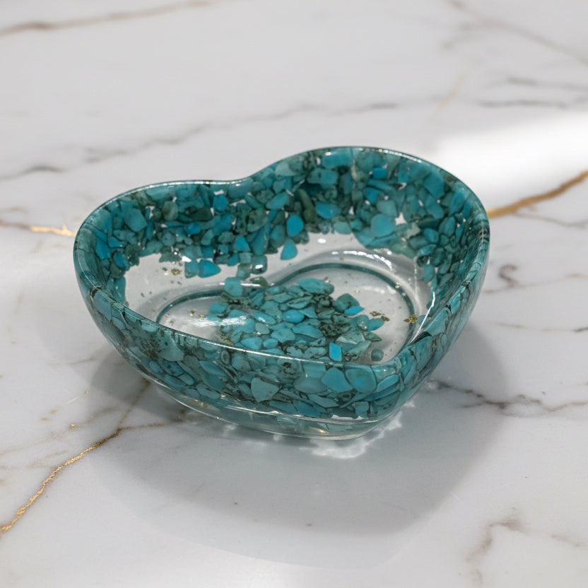 Heart Stone Resin Bowl