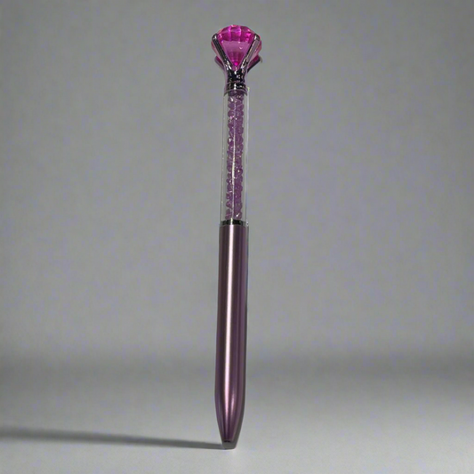 Purple diamond top pen