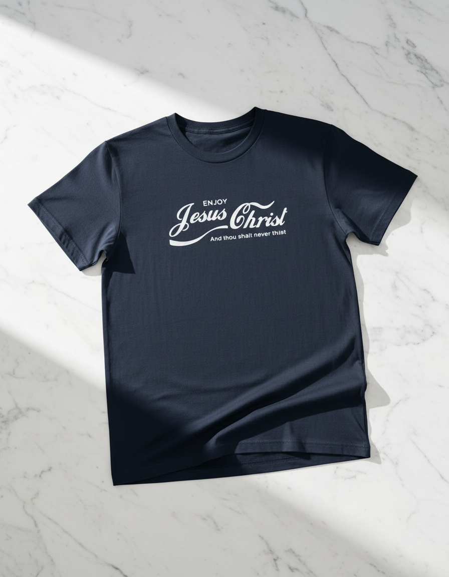 T-Shirt:Enjoy Jesus Christ and you shall never