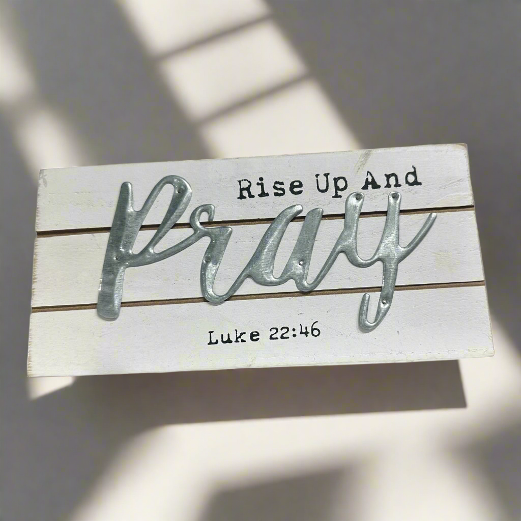 “Rise Up and Pray” Wall Decor