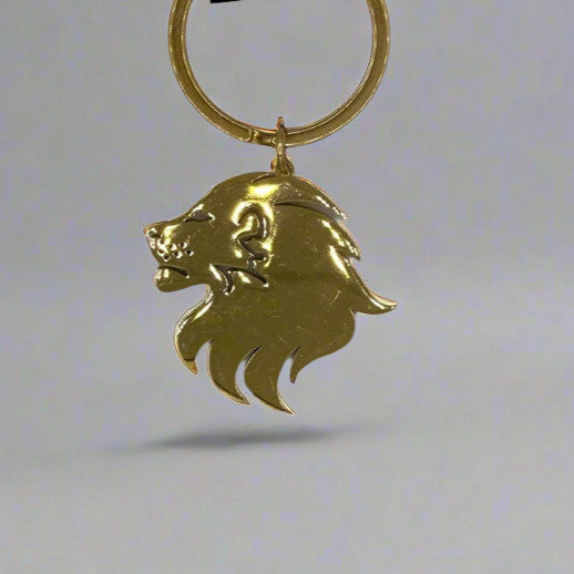 Gold Flat Lion Head