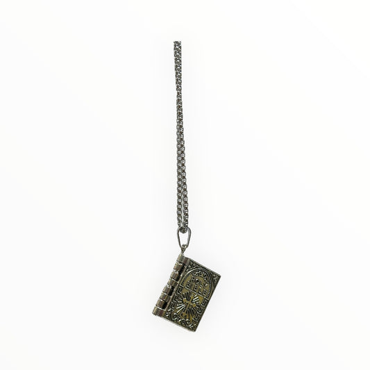 Silver Men’s Bible Necklace