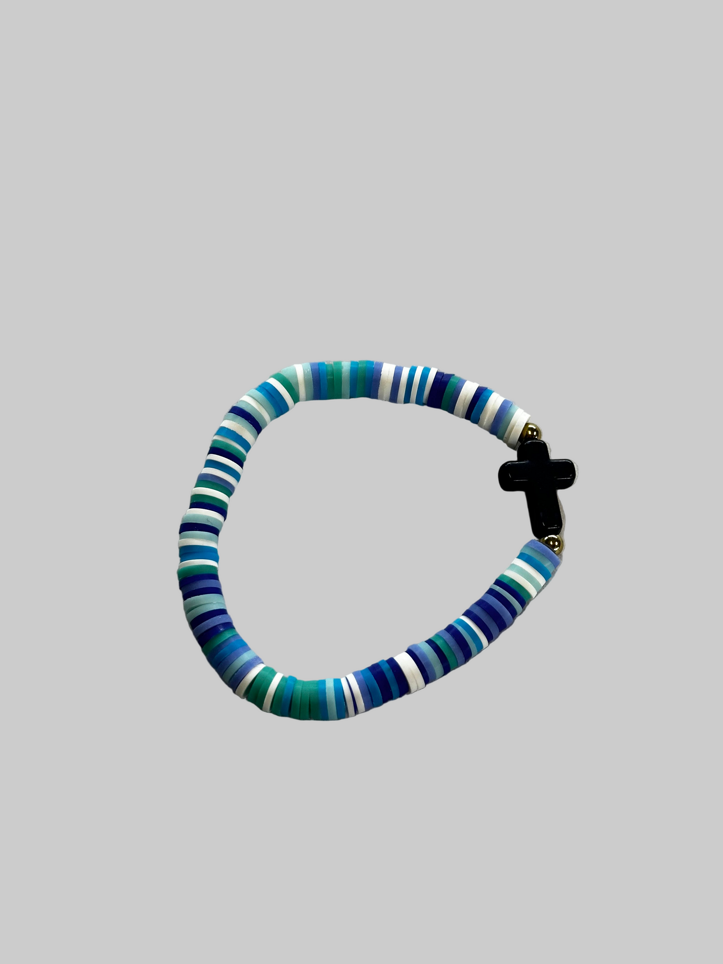 Bracelet: colorful beaded cross