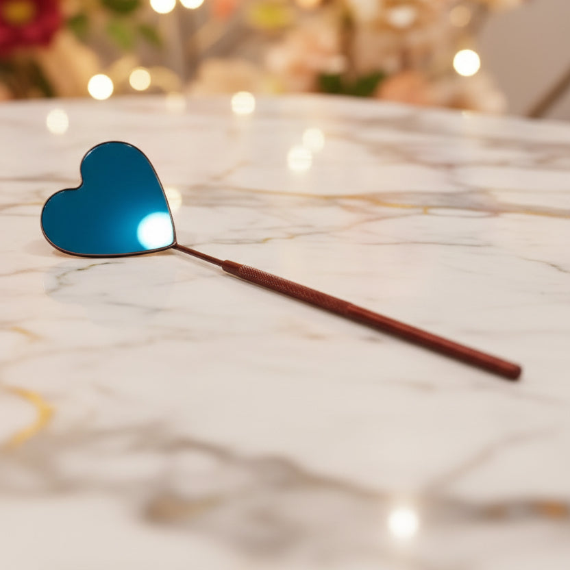 Heart Metallic eyelash mirror