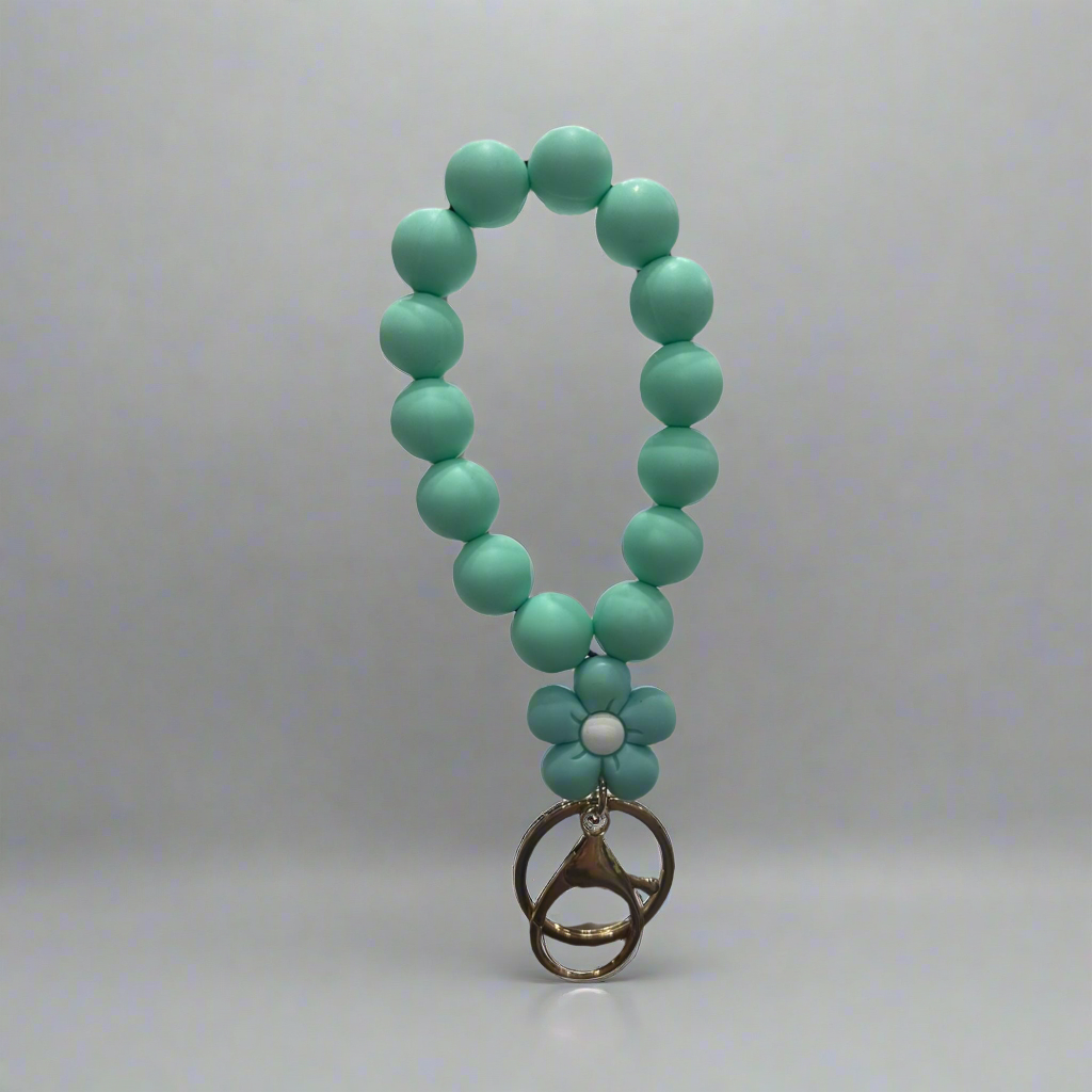 Flower Beaded Keychain