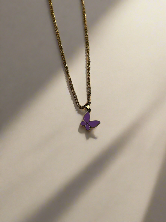 Color Butterfly Necklace
