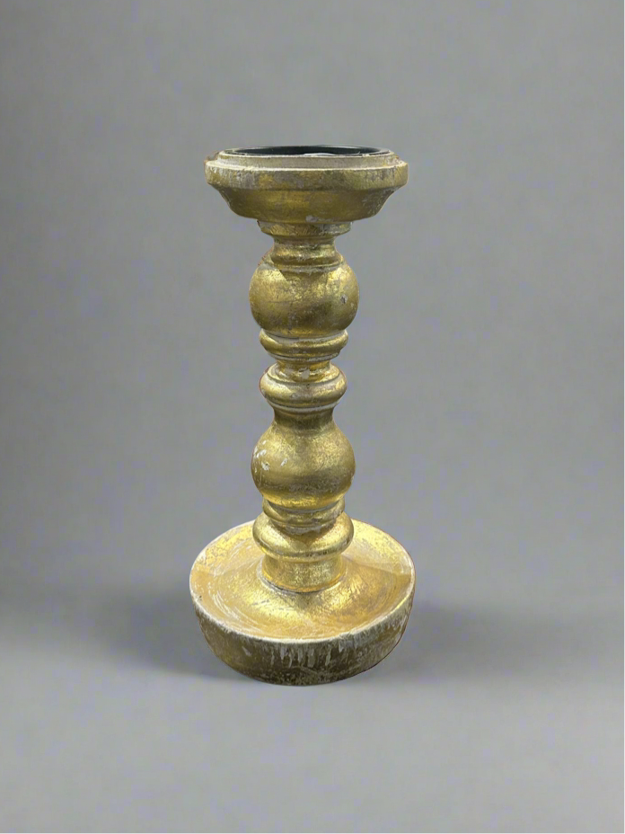 Gold candle holder