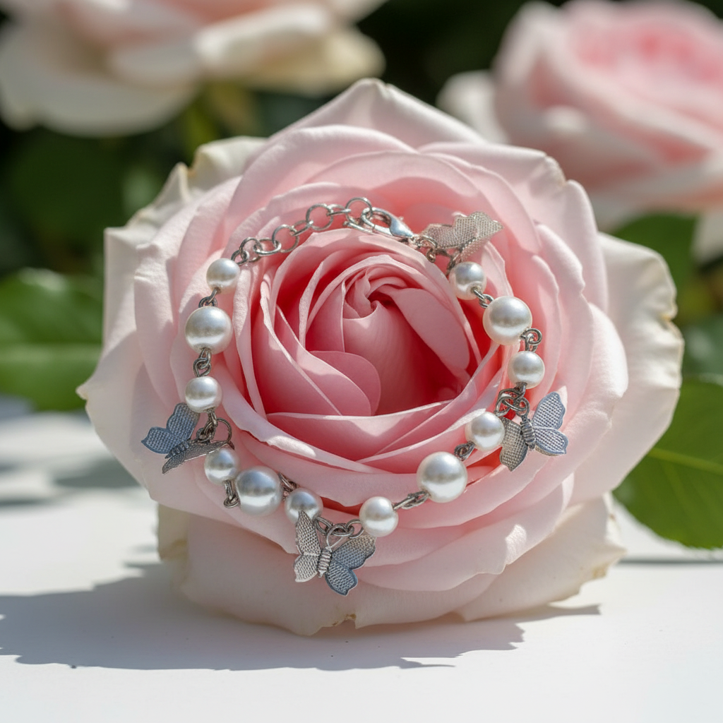 Bracelets: Heart pearls