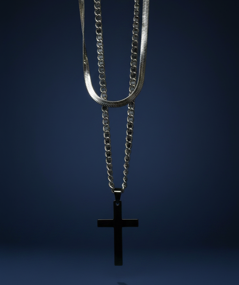Necklace: Men’s Double Cross