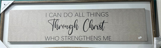 I can do all things through Christ