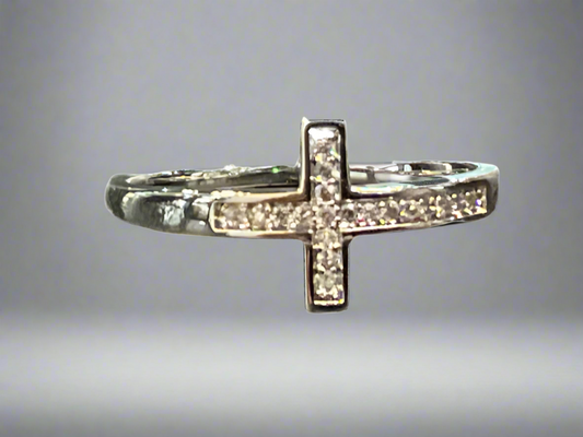 Cross Ring Silver