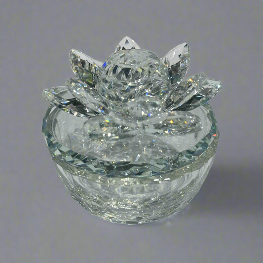 Crystal flower jewelry box