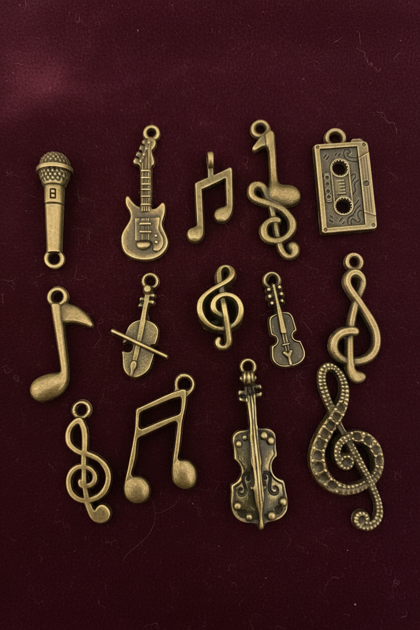 Pendant: Musical instruments notes