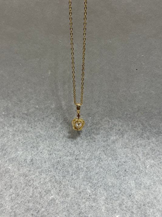 Gold Small Crown Necklace