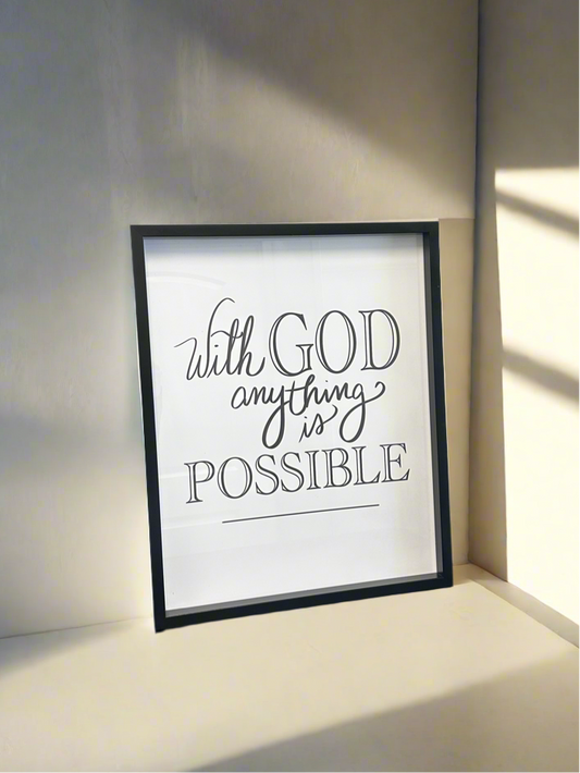 “With God Anything is Possible” Wall Decor