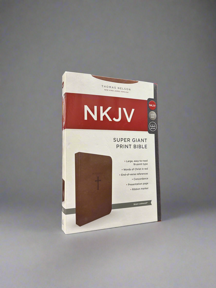 NKJV Brown Super Giant Print Bible