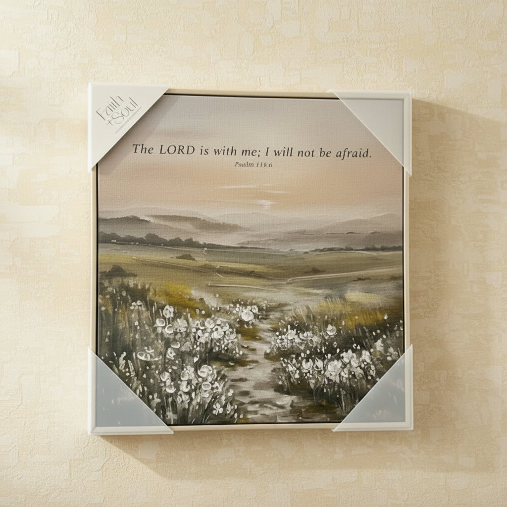 Wall Art: The Lord is with me, I will not be afraid - Pslam 118:6