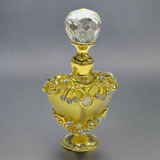 Gold jeweled and crown mini healing oil