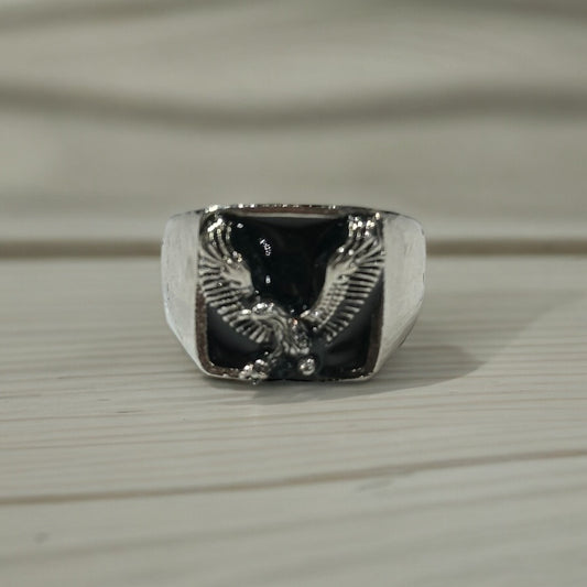 Silver/Black Men’s Square Eagle
