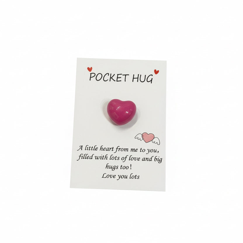 Heart Pocket Hug Cards With Encouragement Messages