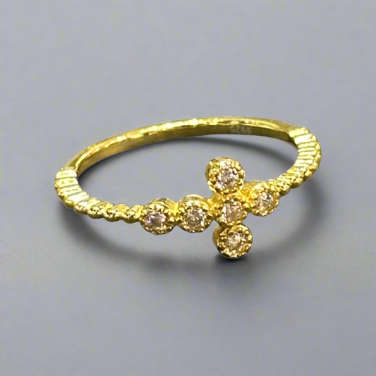 Cross Beaded ring