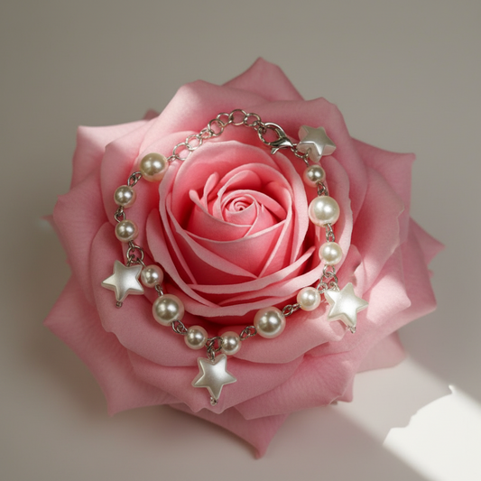 Bracelets: Heart pearls