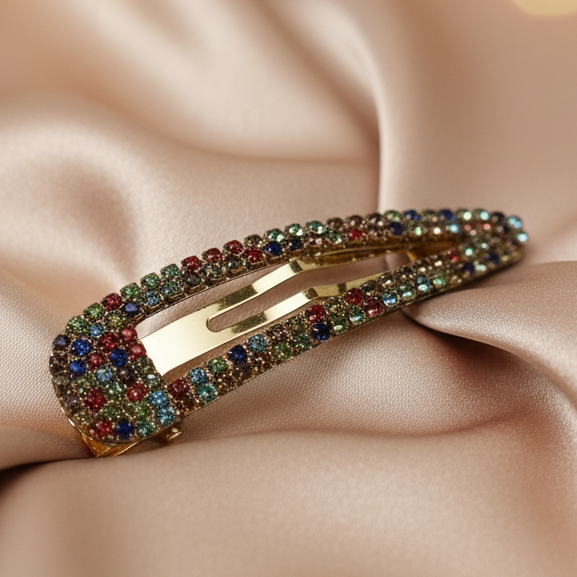 Hair Clip: Rhinestone Large