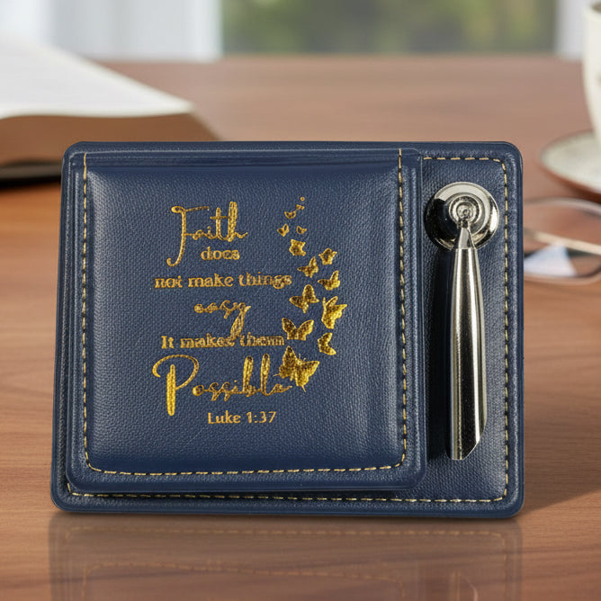 Note Pad: Bible Verses & Pen Holder