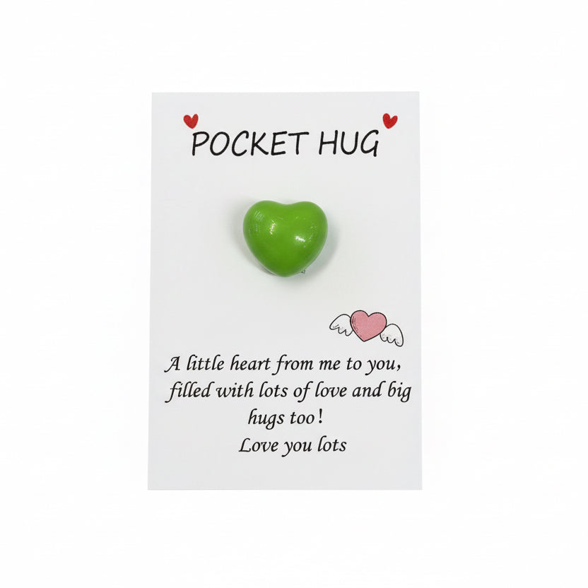 Heart Pocket Hug Cards With Encouragement Messages