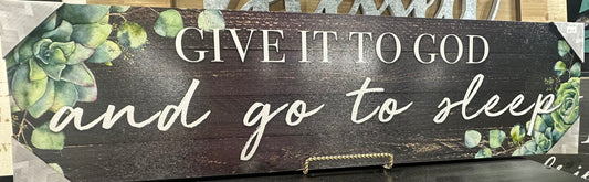 Give it to God wall decor