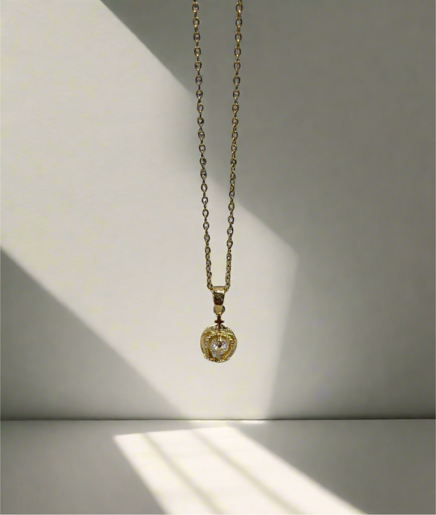 Necklace: Gold Small Crown